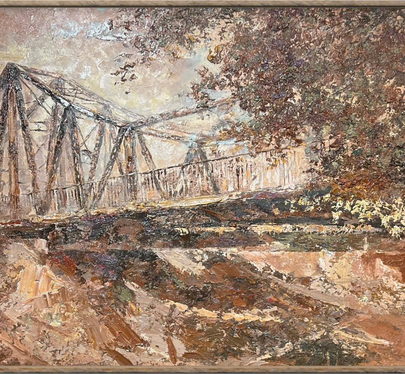 Cầu Long Biên (Acrylic trên toan) Thế Hùng