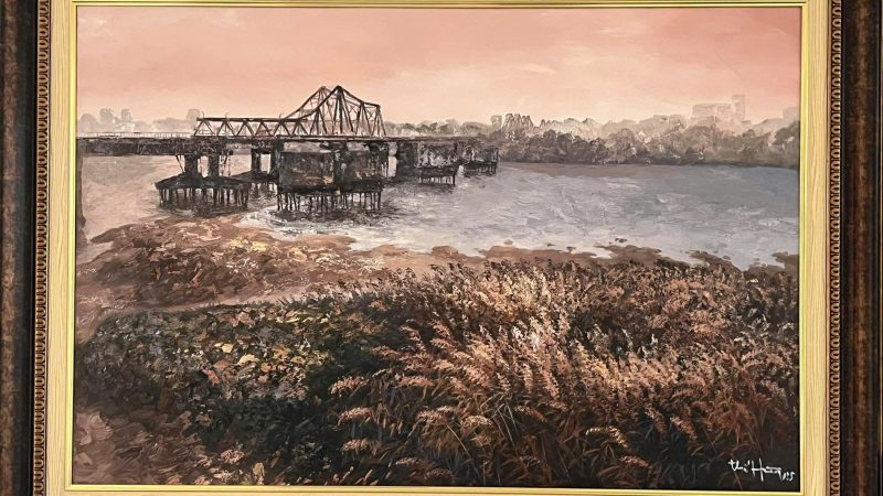 Cầu Long Biên Acrylic trên toan – Thế Hùng