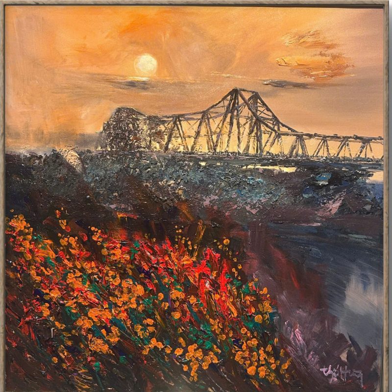 Cầu Long Biên hoa đỏ – Thế Hùng